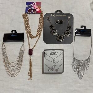 Rainbow Gold and Silver Necklace Set